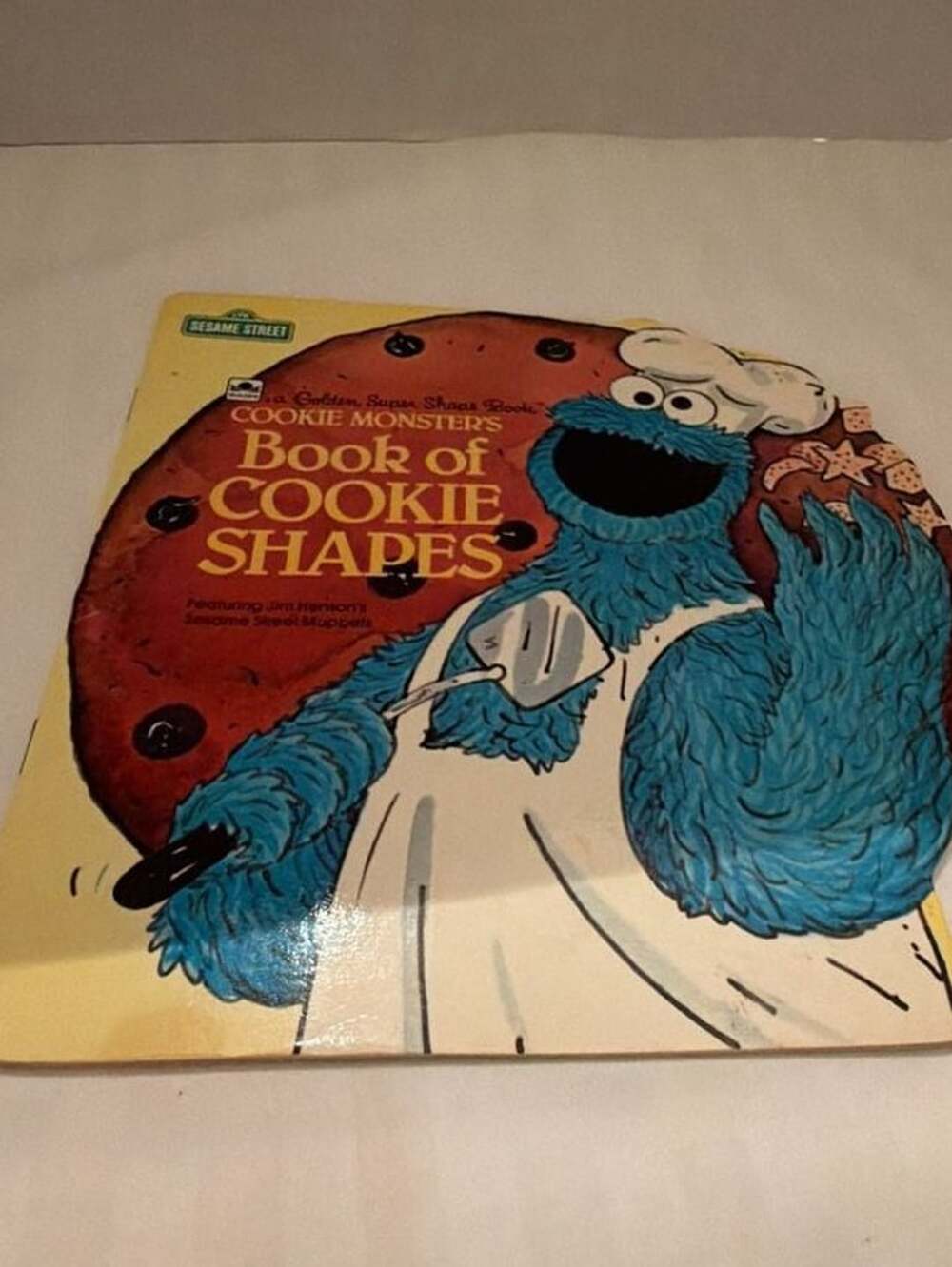 Cookie Monster's Book of Cookie Shapes Golden Shape Book Vintage